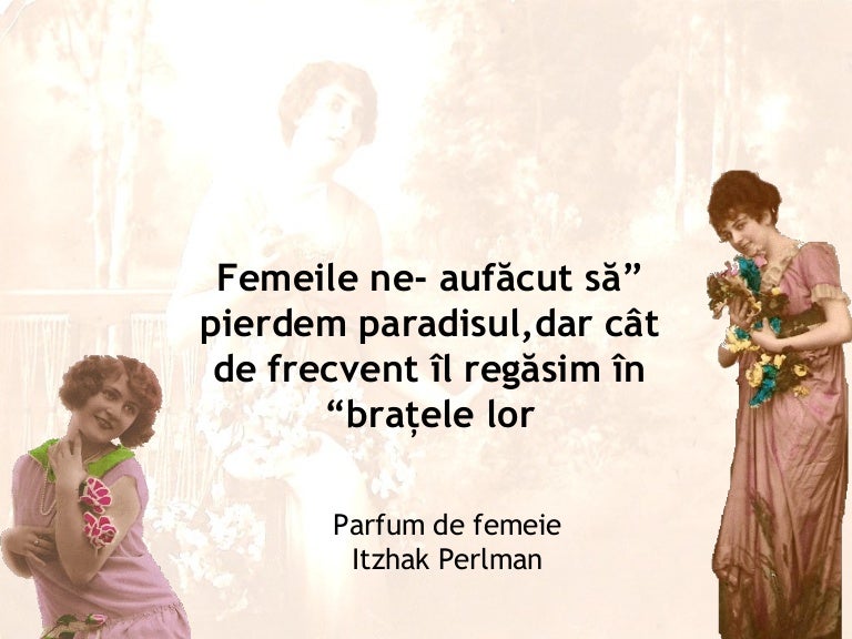 Parfum De Femeie Itzhak Perlman