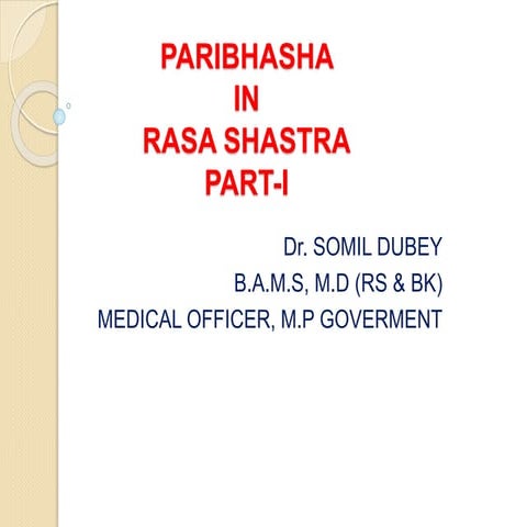 Definitions in Rasa Shastra part 1