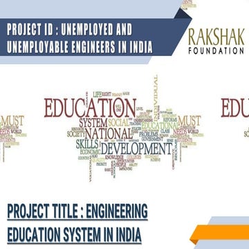 Unemployed and Unemployable Engineers in India