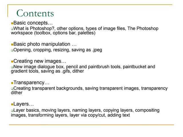 Presentation on Adobe Photoshop