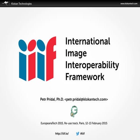 IIIF presentation - EuropeanaTech 2015