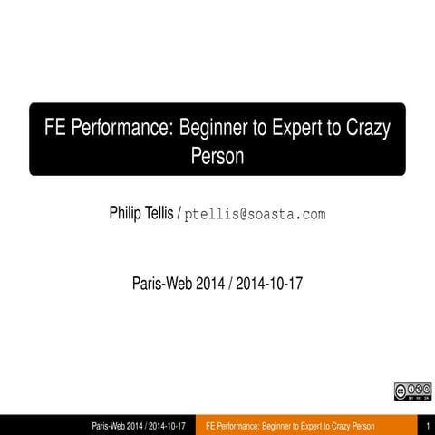 Frontend Performance: De débutant à Expert à Fou Furieux