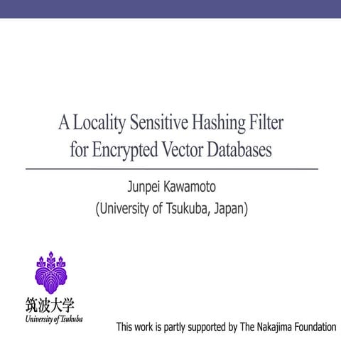 A Locality Sensitive Hashing Filter for Encrypted Vector Databases