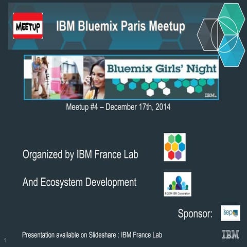 Paris Bluemix Meetup   17 dec 2014 - Bluemix and Watson Overview