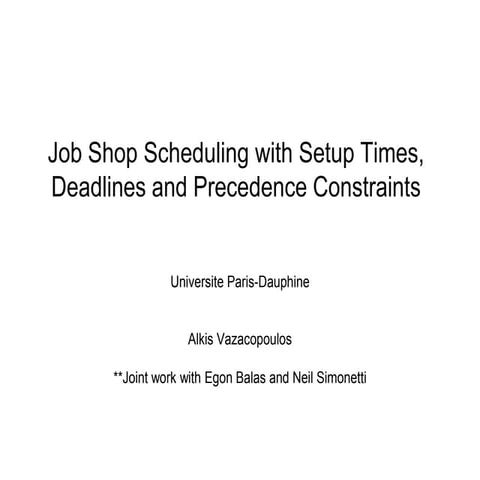 Job Shop Scheduling with Setup Times  Release times and Deadlines
