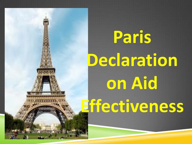 Paris Declaration on Aid Effectiveness