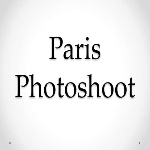Paris Photoshoot