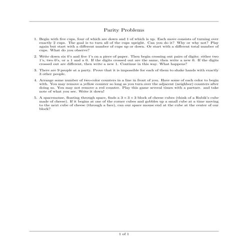 Parity problems | PDF