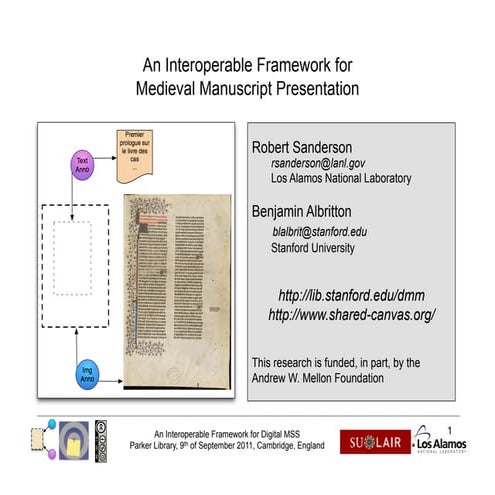 Parker Keio 2011: Interoperable Manuscript Framework