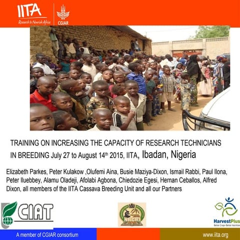 Training on increasing the capacity of research technicians in Breeding
