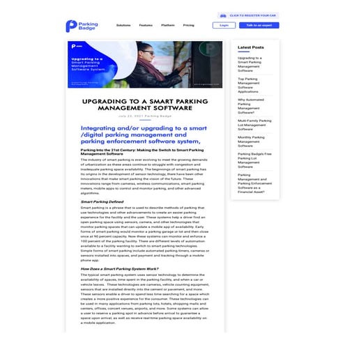 Upgrading to a Smart parking management software