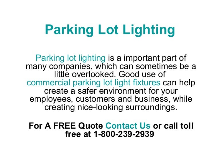 Parking Lot Lighting