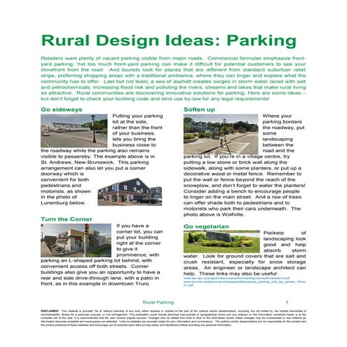 Rural Design Ideas: Parking | PDF