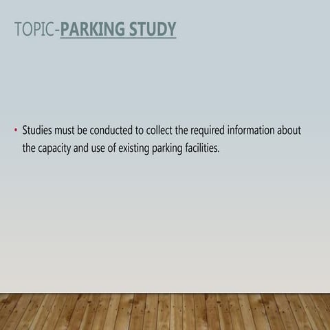 Parking study