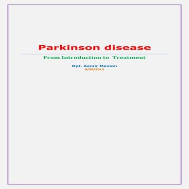 Parkinson disease final