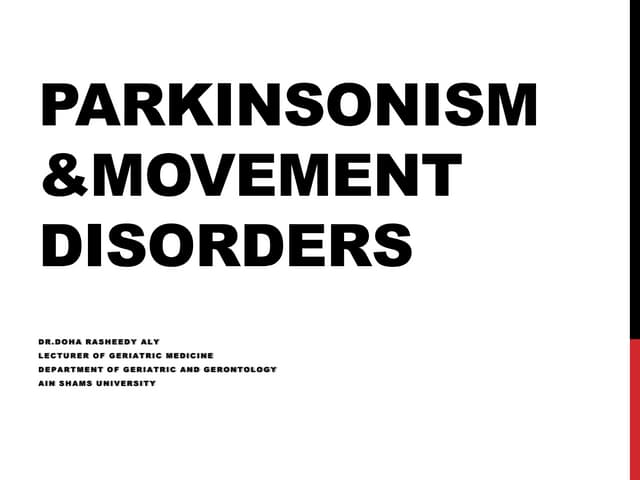 Parkinsonism