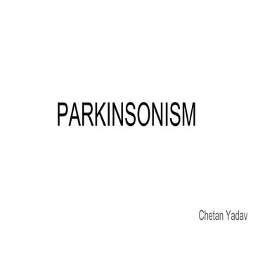 PARKINSONISM  : Pathophysiology behind this