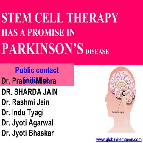 Stem cell research in Parkinson's Disease | PPT