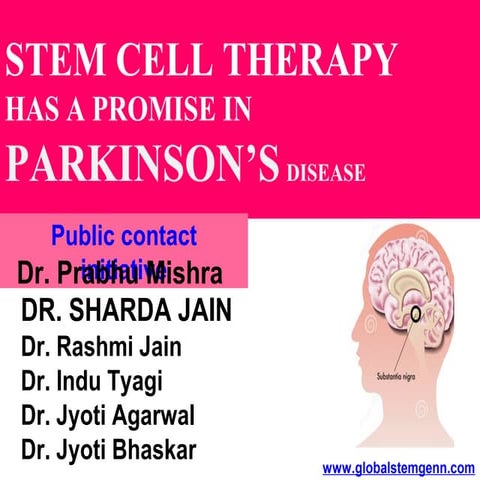 Stem Cell Therapy For Parkinson's Disease | Dr. David Greene Arizona | PPTX