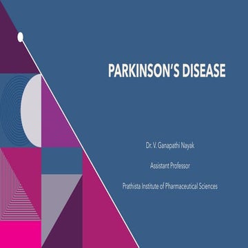 Parkinson’s disease, Etiology, pathophysiology, clinical features, diagnosis ...