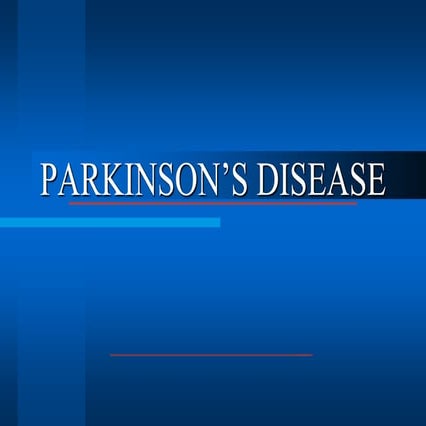 Parkinson's disease and alzheimer's disease