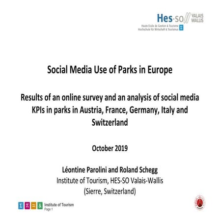 Social Media Use of Parks in Europe