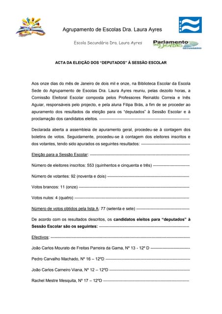 Parlamento Dos Jovens   Parte I