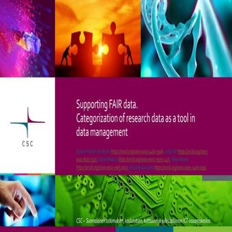 Supporting FAIR data principles with data categorization