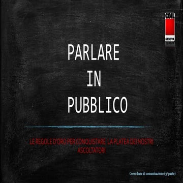 Parlare in pubblico dinardo deflorio