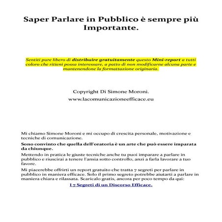 Parlare in pubblico sempre più importante