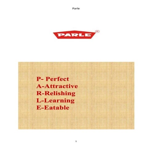 Parle company history of product