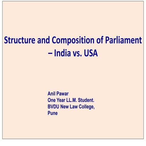 Parliament India vs. USA