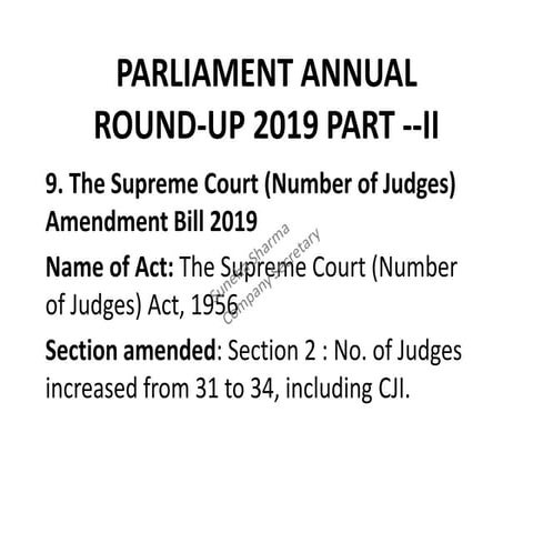 Parliament annual round up 2019 part II