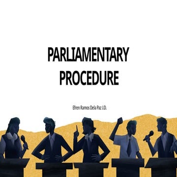 parliamentary basic principle and guide!
