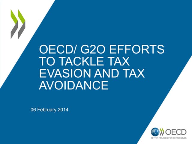 Tax Evasion and Tax Avoidance - Parliamentary Days 2014