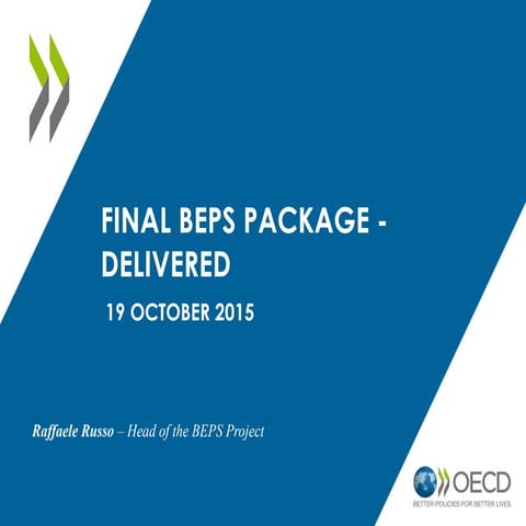 Overview of the OECD/G20 BEPS Project