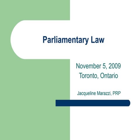 Parliamentary law