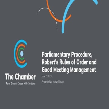 Leadership 2023, Session 4, Parliamentary Procedures and Roberts Rules