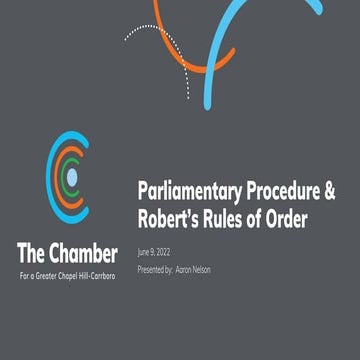 Leadership 2022, Session 4, Parliamentary Procedures and Roberts Rules