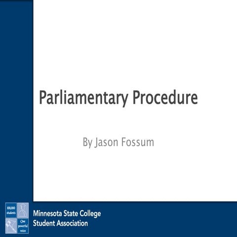 Parliamentary Procedure 101