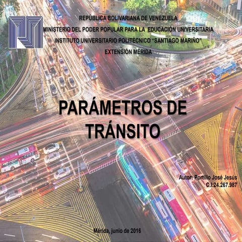 ingeniería de transito Parámetros 