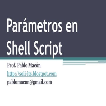 Parámetros en shell script