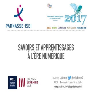 SAVOIRS ET APPRENTISSAGES À L’ÈRE...
