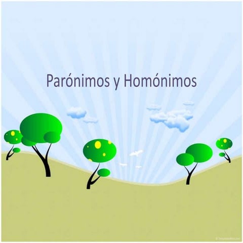 Parónimos y homónimos