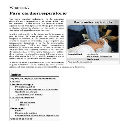 Signos y síntomas de paro cardiorespiratorio | PDF