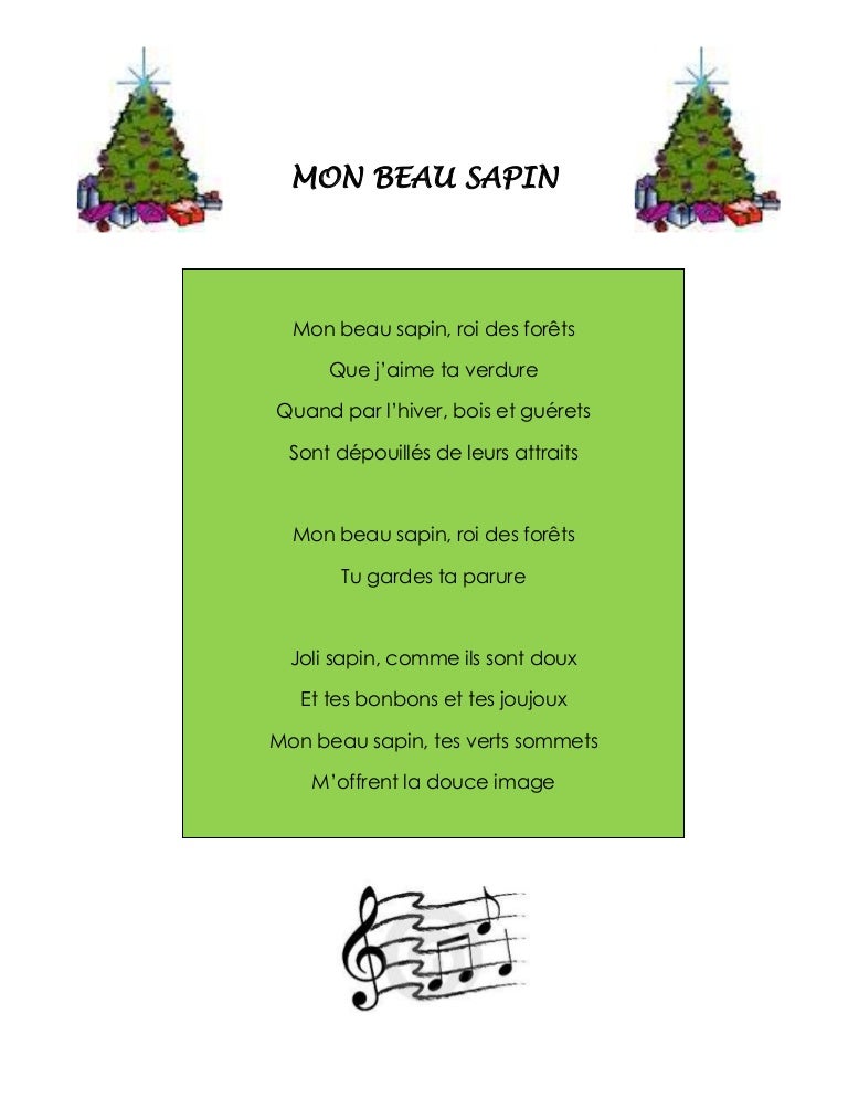 Paroles mon beau sapin