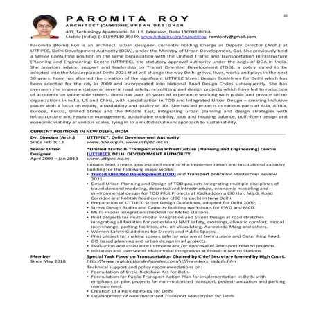 Paromita Roy CV Resume 2014