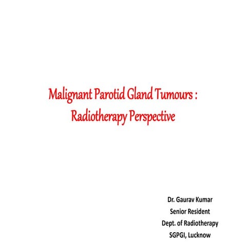 Parotid carcinoma ppt