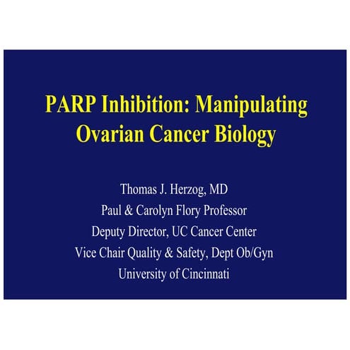 What’s New with PARP Inhibitors and Ovarian Cancer?