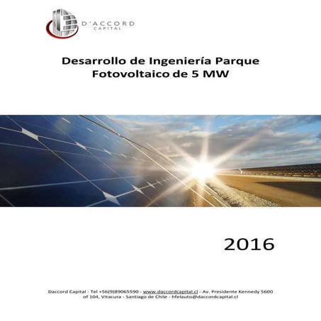 Parque fotovoltaico para San Juan de 5 mw